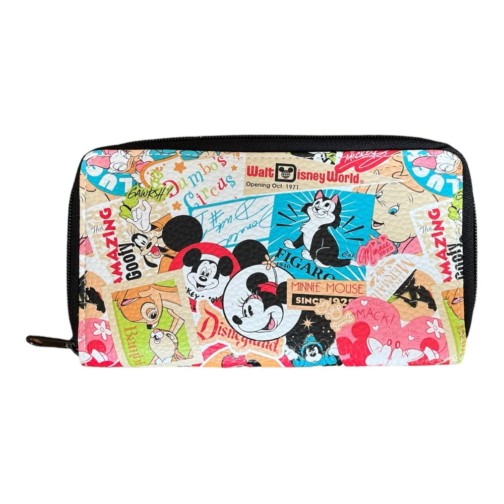 Disney Parks Mickey Mouse and Friends Pebbled Vegan Leather Full Sized Wallet